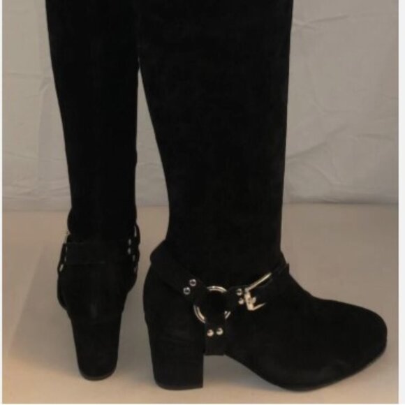 39/US8❤️OPENING CEREMONY Stretch Suede Leather Over Knee Thigh High Boots Bootie - Picture 1 of 10